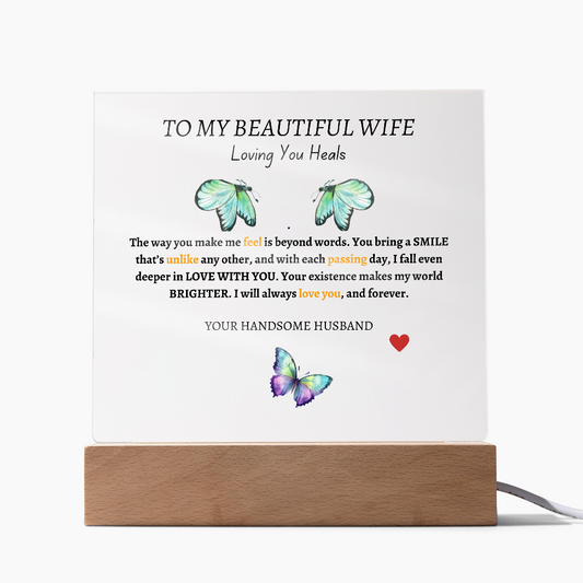 Beautiful Acrylic Plaque for your Amazing Wife