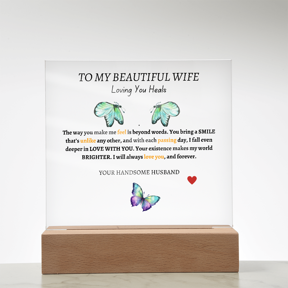 Beautiful Acrylic Plaque for your Amazing Wife