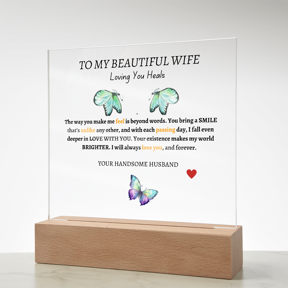 Beautiful Acrylic Plaque for your Amazing Wife