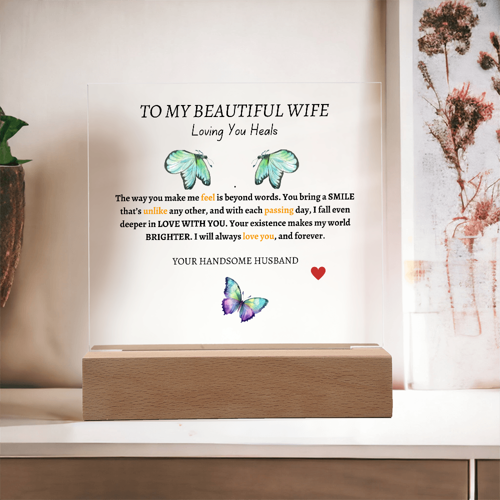 Beautiful Acrylic Plaque for your Amazing Wife